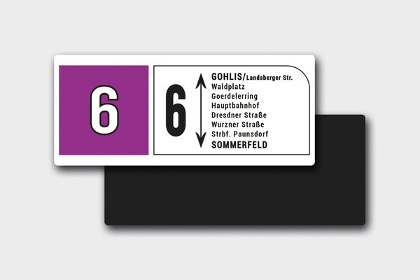 Magnet "Linie 6 Gohlis–Sommerfeld #LVB"