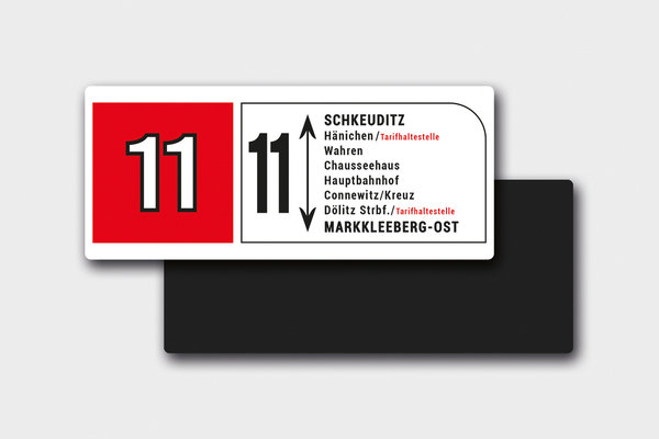 Magnet "Linie 11 Schkeuditz–Markkleeberg-Ost #LVB"