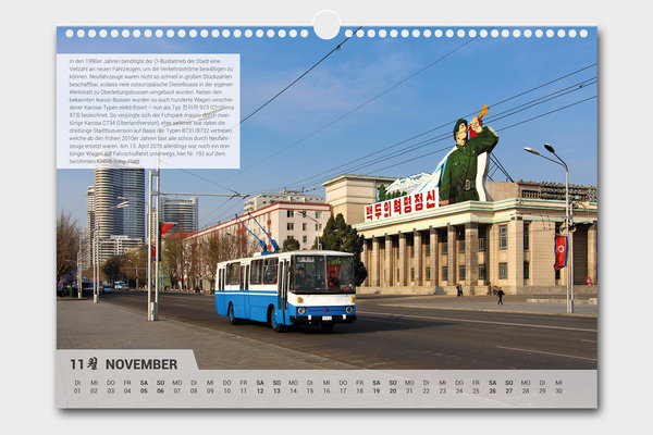 Kalender "Stadtverkehr in P'yŏngyang 2022"