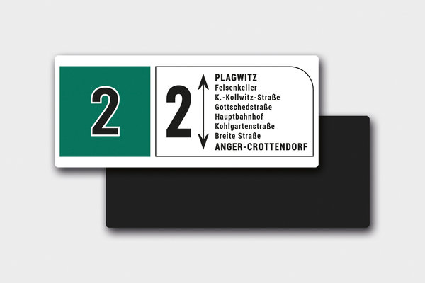 Magnet "Linie 2 Plagwitz–Anger-Crottendorf #LVB"