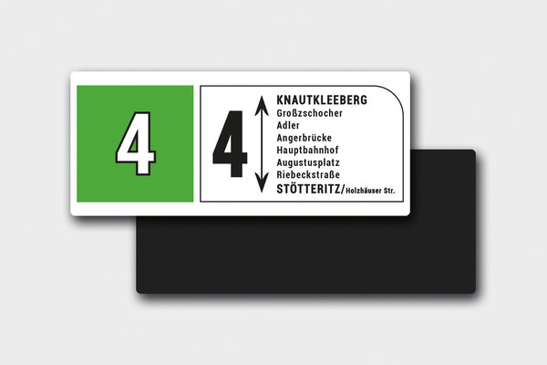 Magnet "Linie 4 Knautkleeberg–Stötteritz #LVB"