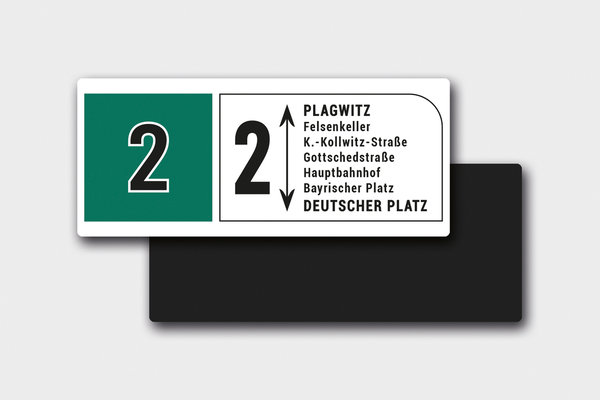 Magnet "Linie 2 Plagwitz–Deutscher Platz #LVB"