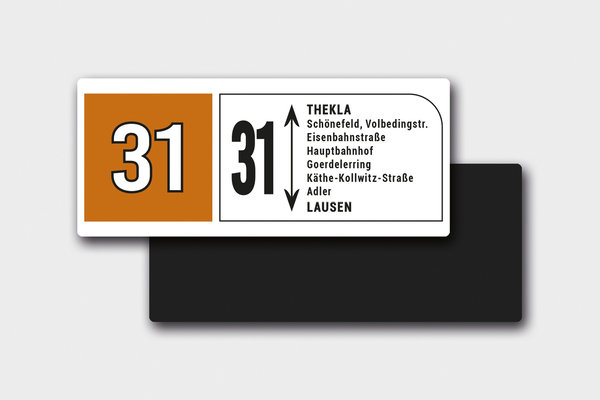 Magnet "Linie 31 Thekla–Lausen #LVB"