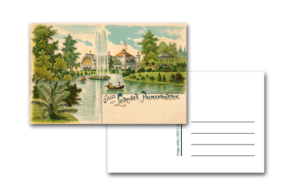 Postkarte "Gruss vom Leipziger Palmengarten"