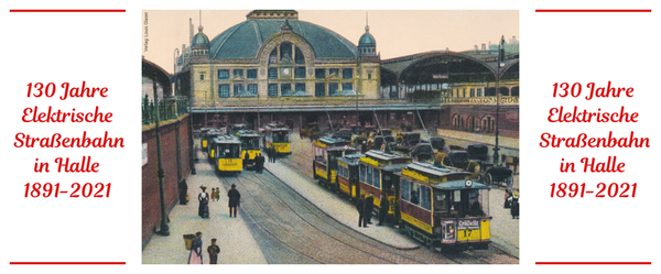 Tasse "130 Jahre Elektrische Straßenbahn Halle 1891–2021"