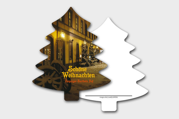 Grußkarte "Schöne Weihnachten: Leipziger Barthels Hof"