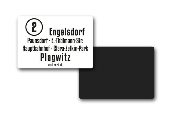 Magnet "Linie 2 Engelsdorf–Plagwitz #LVB"