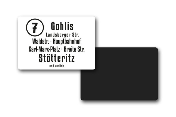 Magnet "Linie 7 Gohlis, Landsberger Straße–Stötteritz #LVB"