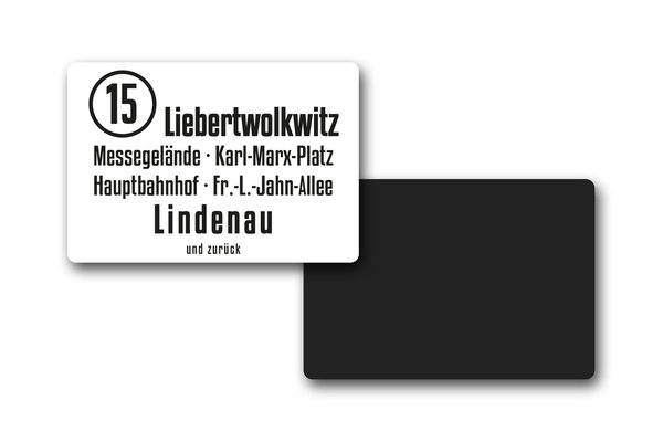 Magnet "Linie 15 Liebertwolkwitz–Lindenau #LVB"