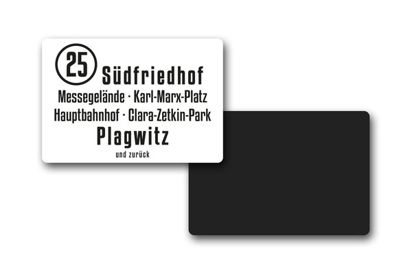 Magnet "Linie 25 Südfriedhof–Plagwitz #LVB"