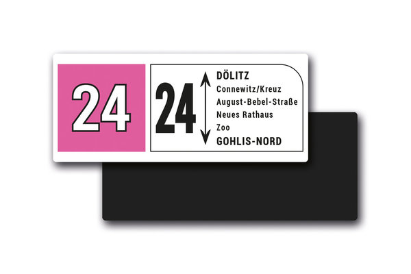 Magnet "Linie 24 Dölitz–Gohlis-Nord #LVB"