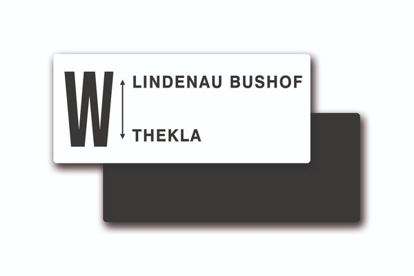 Magnet "Linie W Lindenau Bushof–Thekla #LVB"