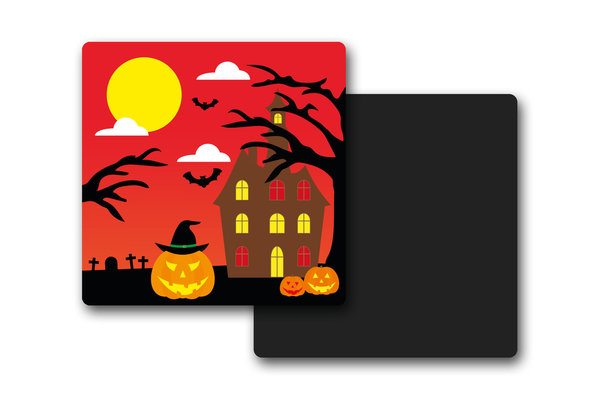 Magnet "Halloween: mit Villa"